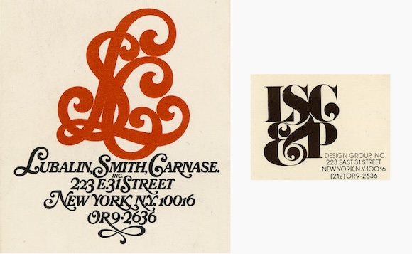 Logo's van de grafische ontwerpstudio van Herb Lubalin tussen 1967 en 1978.