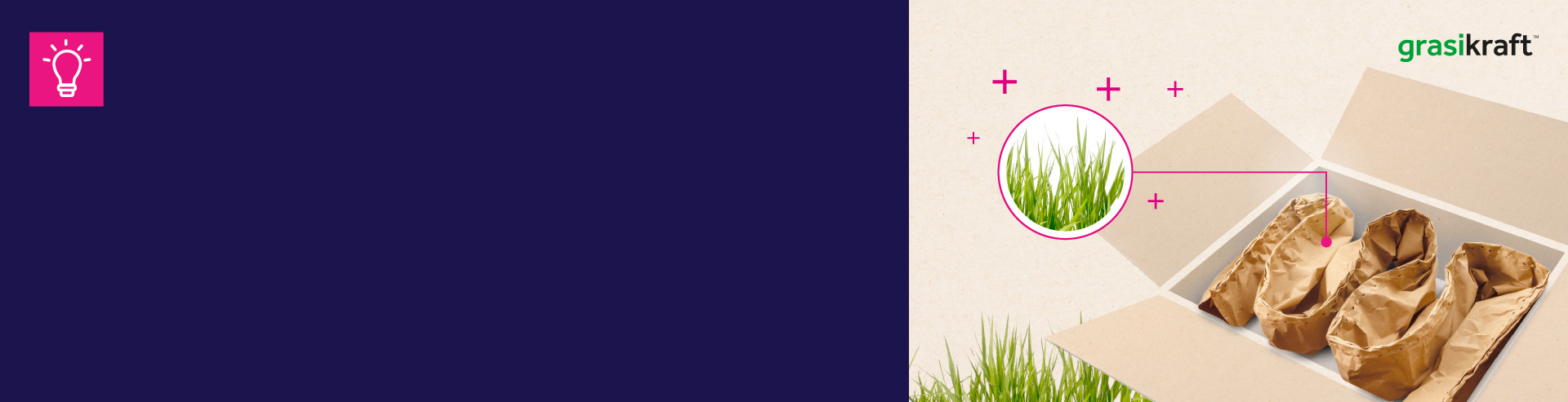 GrasiKraft, un papier de remplissage à base d'herbe