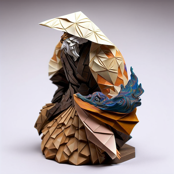 Yoshizawa, de grootmeester van origami, de kunst van het Japanse papier vouwen