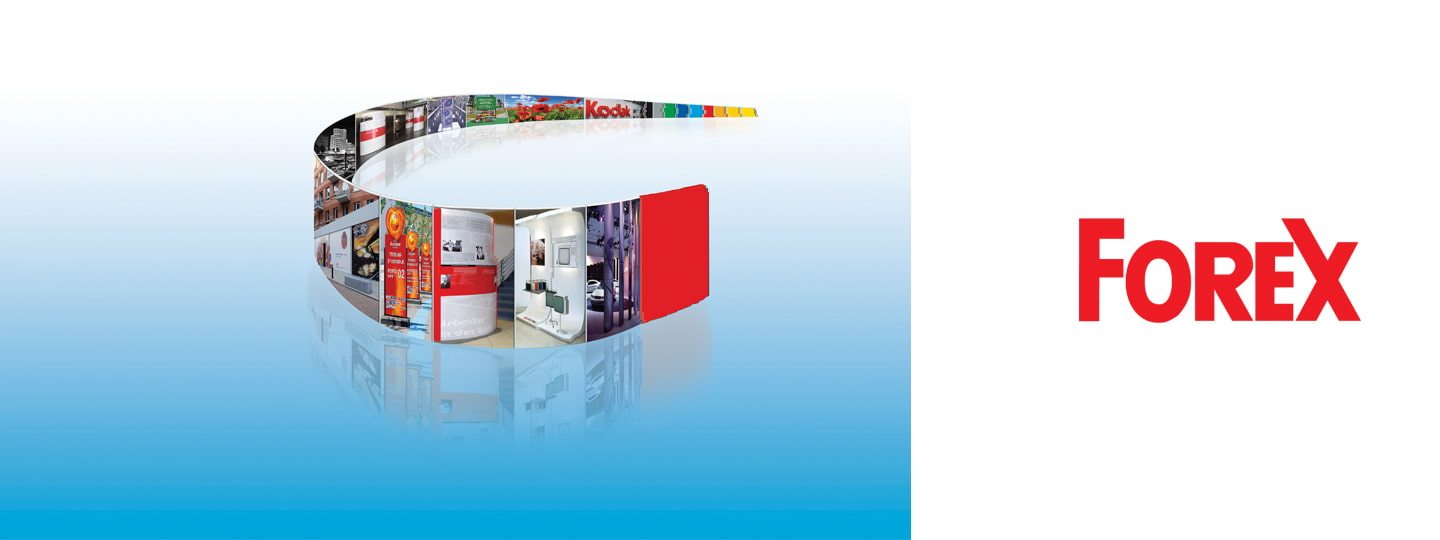 Diverses applications avec plaques légères et logo Forex
