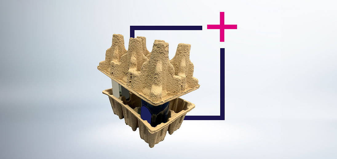 une solution d'emballage durable à base de pâte à papier pour protéger les bouteilles pendant le transport