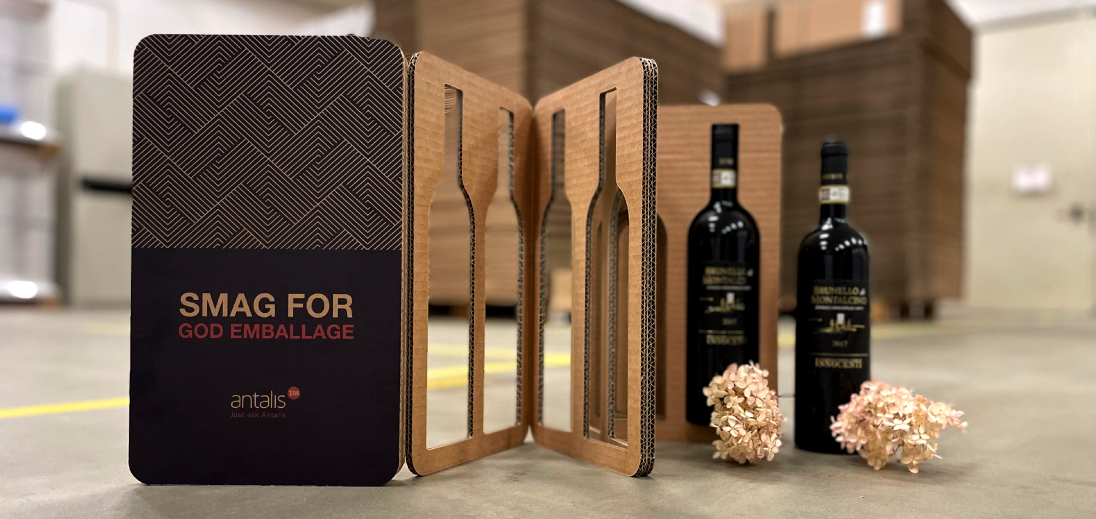 Coffret cadeau pour le vin en carton ondulé