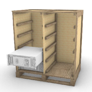 insertion des modules de batteries dans l'emballage