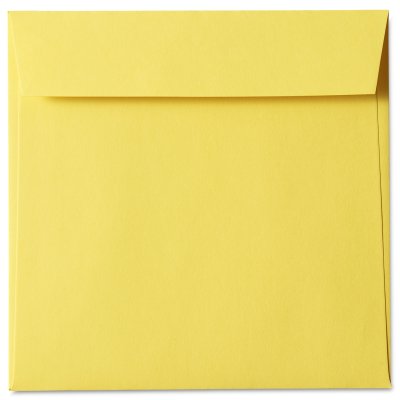 vierkante envelop Pop'Set Virgin Pulp strip goudgeel 120g 170x170mm doos FSC®
