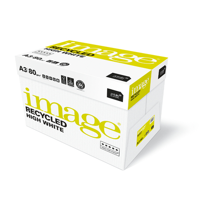 kopieerpapier Image BA Recycled HW Recycled Pulp (Hout) high white blue angel 80g 420x297mm ingeriemd FSC®