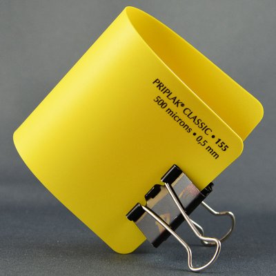 Feuilles de  Polypropylène Priplak Classic Jaune 155 500µ  650mmx1100mm