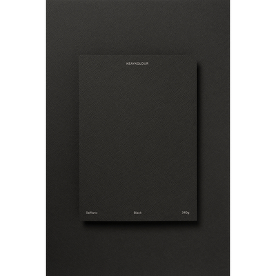 Keaykolour Saffiano Black 340g/m² 700mm x 1000mm