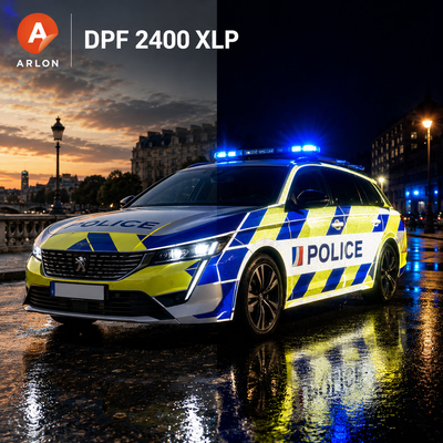 Arlon DPF 2400XLP - Reflecterende folie met 7 jaar garantie, Latex_ Politieauto