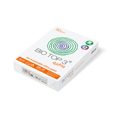 kopieerpapier Bio Top 3 Extra naturel wit 80g 210x297mm ingeriemd FSC®