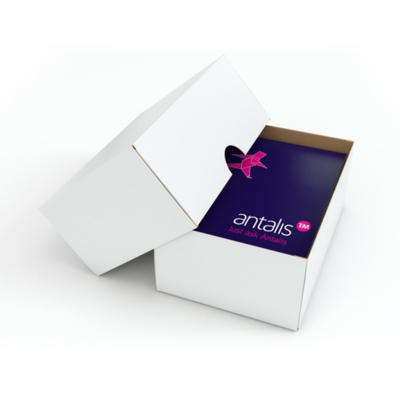 Boîte pour formats couvercle marbré blanc 450 g/m² format int. 305x215x50