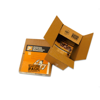 Caisse américaine CleverPack Boxes brun simple cannelure cannelure B format int. 200x200x110