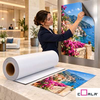 Toepassingen van Coala Magnetics PET magneetfolie voor bewegwijzering en retail displays