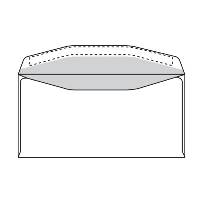 enveloppe Speedmail gommé blanc 80g 114x229mm boite  avec tarot bleu pointillé FSC®