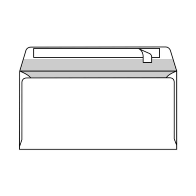 enveloppe Antalis Prestige 4all fenêtre à gauche strip superblanc 90g 114x229mm boite  avec tarot gris FSC®