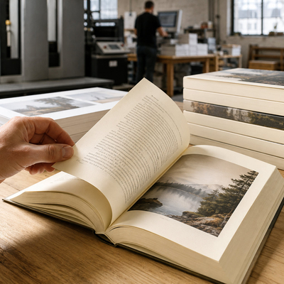 Munken Print Cream - Papier bouffant crème haut de gamme pour livres et publications. 3 mains, large gamme de grammages, compatible offset, laser et jet d'encre. FSC & PEFC.