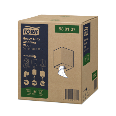 Tork Premium Cloth 530 wit 320mm x 106m doos