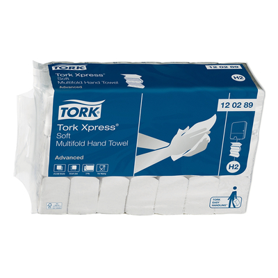 0 Tork Advanced Hand Towel Interfold blanc 212x255mm boite