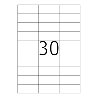 zelfklevend Xerox Multi-use Labels  wit permanent zonder splitten wit 70g 29x70mm doos FSC® 003R97409