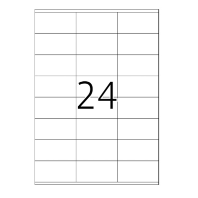 zelfklevend Xerox Multi-use Labels  wit permanent zonder splitten wit 70g 36x70mm doos FSC® 003R97415