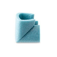 Profilé en mousse U 35x43x100mm bleu polyéthylène recyclé