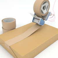 Handmatige tape 130µ bruin 75mm x 50m lijm: Solvent
