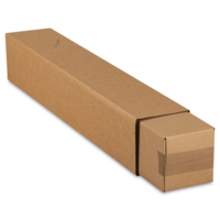 Vierkante koker bruin inw. Formaat 750 x 126 x 126