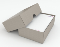 Boîte pour formats couvercle gris 450 g/m² format int. 305x215x100