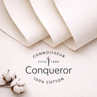Conqueror Connoisseur Wove 100% Cotton est un papier de création premium composé de 100 % fibres coton, reconnu pour son toucher exceptionnellement doux et sa surface vélin