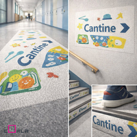 Coala Floor & Wall R is een monomeerbedrukt vinyl, ideaal voor het vervaardigen van zelfklevende vloer- en wandbekleding