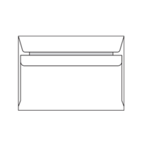 envelop Antalis Premium zelfklevend wit 80g 114x229mm doos met blauwe puntjes binnendruk FSC®