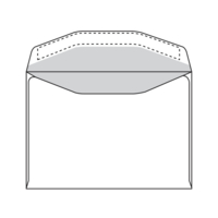 envelop Antalis Premium gegomd wit 80g 162x229mm doos met blauwe puntjes binnendruk FSC®