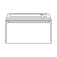 envelop Antalis Premium strip wit 80g 114x229mm doos met blauwe puntjes binnendruk FSC®