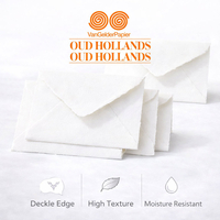envelop Oud Hollands ongegomd wit 130g met watermerk 102x145mm doos