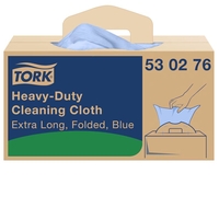 0 Tork Premium chiffon de nettoyage 530 bleu 385x642mm boite