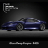 Gekleurde zelfklevende TPU folie voor lakbescherming, Arlon Colour Protection Film, P419 Gloss Deep Purple glanzend, 1524mm x 18m