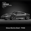 Gekleurde zelfklevende TPU folie voor lakbescherming, Arlon Colour Protection Film, P446 Gloss Mocha Steel glanzend, 1524mm x 18m
