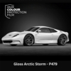Gekleurde zelfklevende TPU folie voor lakbescherming, Arlon Colour Protection Film, P479 Gloss Arctic Storm glanzend, 1524mm x 18m