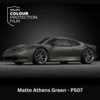 Gekleurde zelfklevende TPU folie voor lakbescherming, Arlon Colour Protection Film, P507 Matt Athens Green mat, 1524mm x 18m
