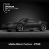 Gekleurde zelfklevende TPU folie voor lakbescherming, Arlon Colour Protection Film, P508 Matt Black Carbon mat, 1524mm x 18m