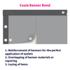 Double face Transparent bâche Coala BannerBond Permanent 400µm 25  mm x 25 m