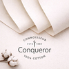 Conqueror Connoisseur Wove 100% Cotton is een hoogwaardig creatief papier dat bestaat uit 100% katoenvezels, velijn