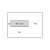 enveloppe Antalis Premium fenêtre à gauche 40mm x 110mm strip blanc 80g 156x220mm boite  avec tarot gris FSC®