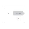 enveloppe Speedmail fenêtre à droite strip blanc 80g 162x229mm boite  avec tarot bleu pointillé FSC®