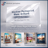 Klockner Pentaprint Blanc Brillant – Film PVC rigide brillant pour PLV, cartes et signalétique professionnelle.