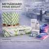MetsäBoard Prime Bright – Carton FBB GC1 haute blancheur, léger et rigide pour packaging et impression premium.
