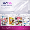 Team PVC Classic Brillant – Film PVC rigide brillant pour PLV, signalétique et supports thermoformables.