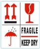 Printed Label - Pijl-glas-parap-fragile