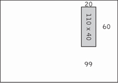 zakomslag Antalis Premium venster links 40mm x 110mm strip wit 120g 229x324mm doos met grijze binnendruk FSC®