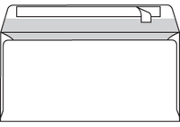 envelop Antalis Premium venster rechts 40mm x 110mm strip wit 80g 110x220mm doos met grijze binnendruk FSC®