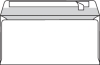 envelop Antalis Premium venster links 40mm x 110mm strip wit 80g 114x229mm doos met blauwe puntjes binnendruk FSC®